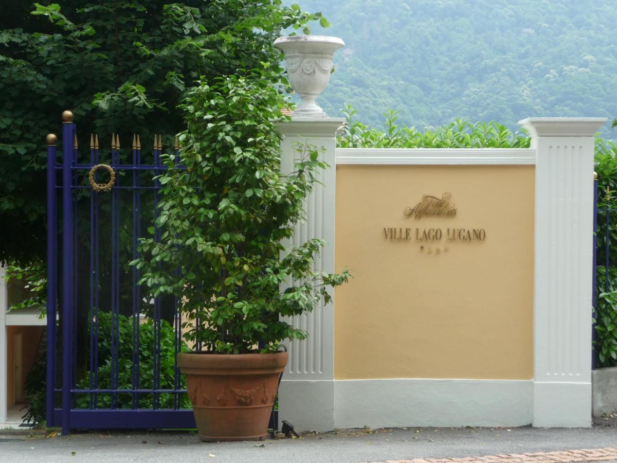 Ville Lago Lugano Porto Ceresio Bagian luar foto