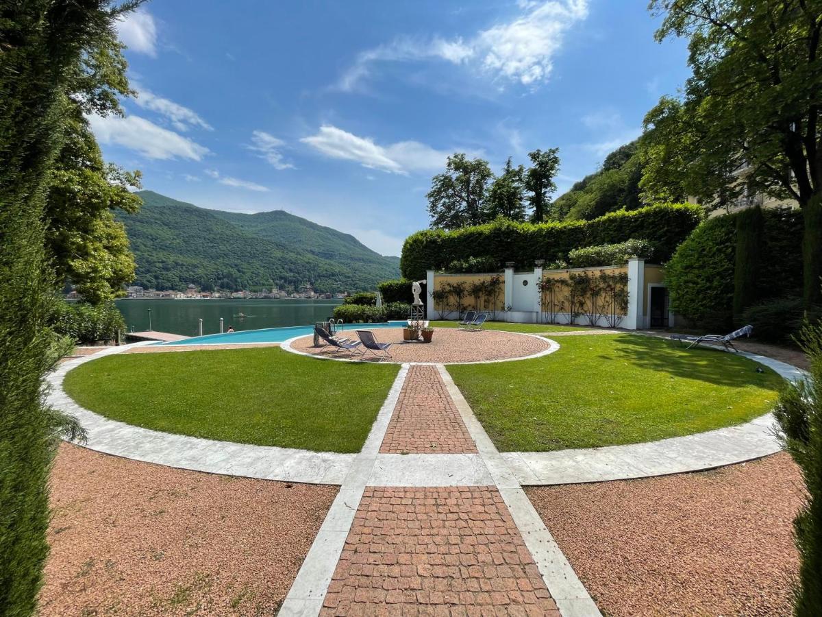 Ville Lago Lugano Porto Ceresio Bagian luar foto